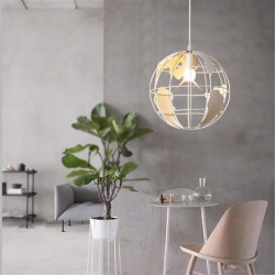 Candeeiro de tecto moderno em ferro - em forma de globo - 60W