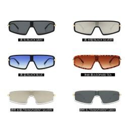 Cat eye sunglasses - oversized - one piece flat top - UV400 - unisexSunglasses