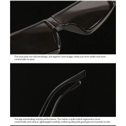Cat eye sunglasses - oversized - one piece flat top - UV400 - unisexSunglasses
