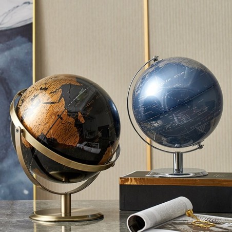 Globo do mundo giratório - estatueta - decoração de casa