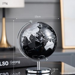 Globo do mundo giratório - estatueta - decoração de casa