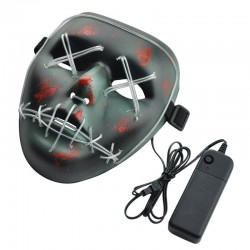 Iluminação LED - máscara facial de Halloween