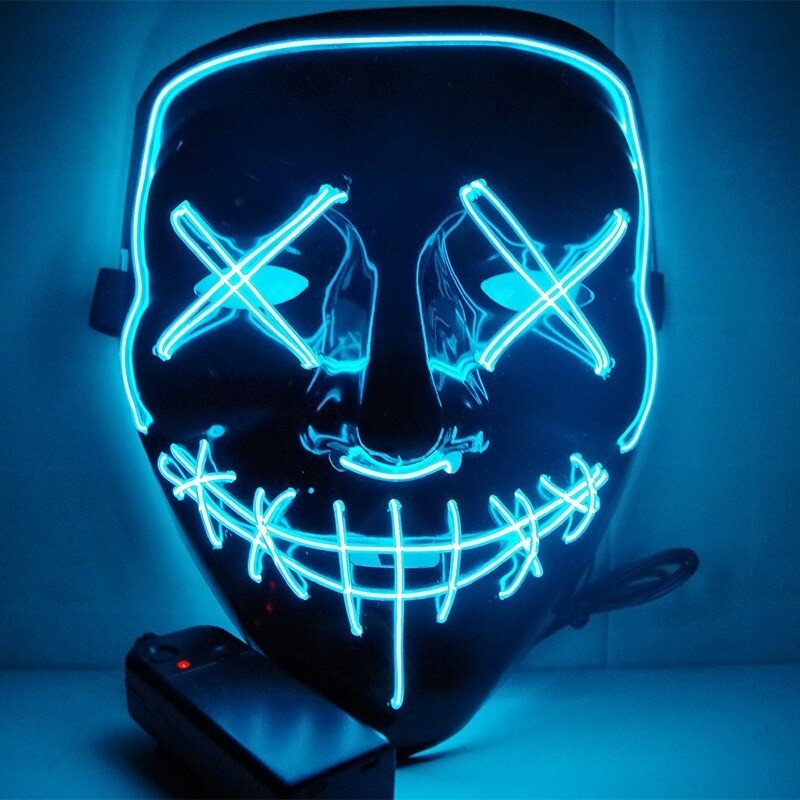 Iluminação LED - máscara facial de Halloween