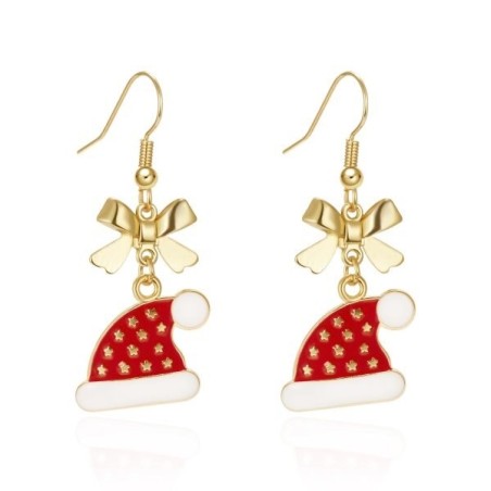 Brincos decorativos de Natal - floco de neve - Papai Noel