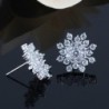Brincos de floco de neve de cristal exclusivos