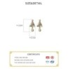 Colorful crystal Christmas tree - 925 sterling silver earringsEarrings