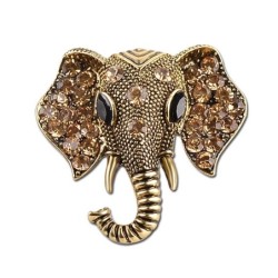 broche de elefante de cristal vintage