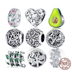 Contas de pulseira - encantos - prata esterlina 925