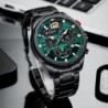 CURREN - relógio Quartz esportivo - aço inoxidável - à prova d'água