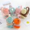 Earmuffs de inverno para crianças - pelúcia quente - bordado de frutas de desenho animado