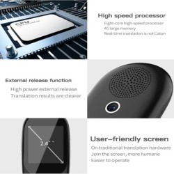 Tradutor inteligente - digitalização instantânea de voz / foto - tela sensível ao toque - WiFi - multilíngue