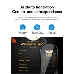 Tradutor inteligente - digitalização instantânea de voz / foto - tela sensível ao toque - WiFi - multilíngue