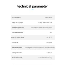 Tradutor inteligente - digitalização instantânea de voz / foto - tela sensível ao toque - WiFi - multilíngue