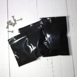 Sacos de plástico com fecho - bolsas - selagem a quente - preto - 6 * 9 cm - 100 peças