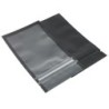 Sacos de plástico com fecho - preto fosco / transparente - 7,5 * 13 cm - 100 peças