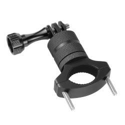 Suporte para guidão de bicicleta/motocicleta - braçadeira de metal - suporte para câmera - giratório 360 - para câmeras GoPro