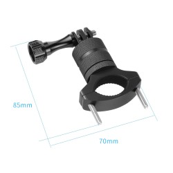Suporte para guidão de bicicleta/motocicleta - braçadeira de metal - suporte para câmera - giratório 360 - para câmeras GoPro