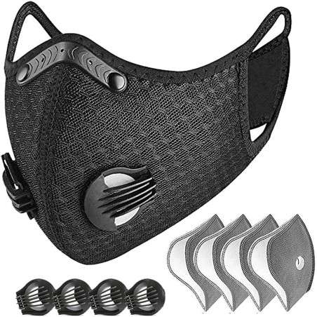 Protective face mask - wind / dust-windproof - PM25 active carbon filter - double air valveMouth masks
