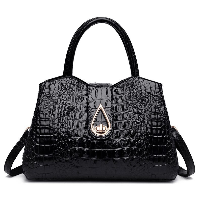 Bolsa de ombro elegante - padrão de pele de crocodilo