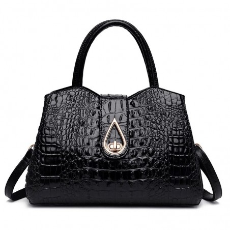 Bolsa de ombro elegante - padrão de pele de crocodilo