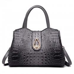 Elegant shoulder bag - crocodile skin patternHandbags