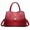 Bolsa de ombro elegante - padrão de pele de crocodilo