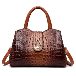 Elegant shoulder bag - crocodile skin patternHandbags