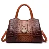 Elegant shoulder bag - crocodile skin patternHandbags