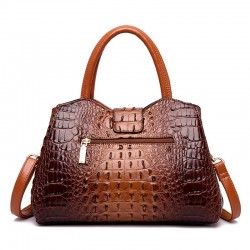 Bolsa de ombro elegante - padrão de pele de crocodilo