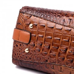 Bolsa de ombro elegante - padrão de pele de crocodilo