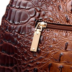 Bolsa de ombro elegante - padrão de pele de crocodilo