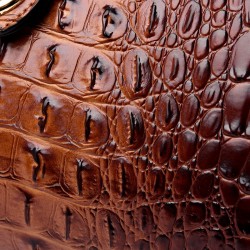 Bolsa de ombro elegante - padrão de pele de crocodilo