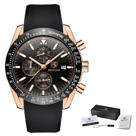BENYAR - relógio Quartz esportivo - à prova d'água - pulseira de silicone
