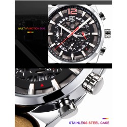 BENYAR - sports Quartz watch - waterproof - leather strapWatches