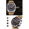 BENYAR - relógio Quartz esportivo - à prova d'água - pulseira de couro