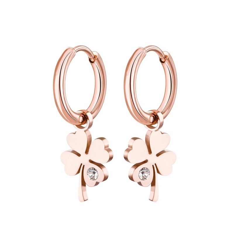 Four leaf clover / crystal - earringsEarrings
