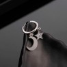 Small circle earrings - moon / crystal starEarrings