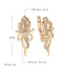 Elegant rose gold earrings - crystal flowerEarrings