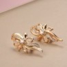 Elegant rose gold earrings - crystal flowerEarrings