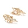 Elegant rose gold earrings - crystal flowerEarrings