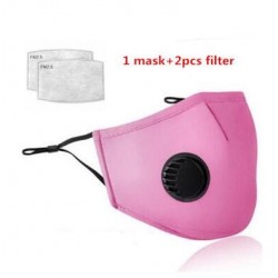 Máscara de proteção facial / bucal - filtro de carvão ativado PM25 - válvula de ar - reutilizável