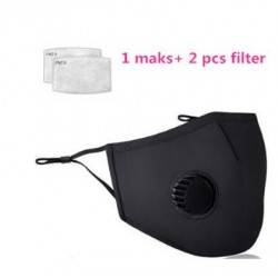 Máscara de proteção facial / bucal - filtro de carvão ativado PM25 - válvula de ar - reutilizável
