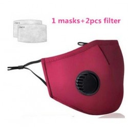 Máscara de proteção facial / bucal - filtro de carvão ativado PM25 - válvula de ar - reutilizável
