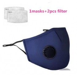 Máscara de proteção facial / bucal - filtro de carvão ativado PM25 - válvula de ar - reutilizável