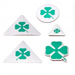Adesivo de carro trevo de quatro folhas - emblema de alumínio