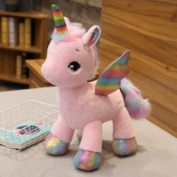 Unicórnio arco-íris - brinquedo de pelúcia