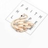 Golden swan brooch - crystals / opalBrooches