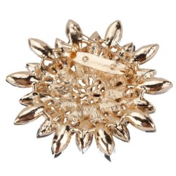 Flor de margarida grande - broche de cristal