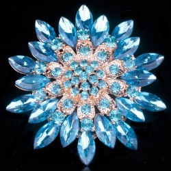 Flor de margarida grande - broche de cristal