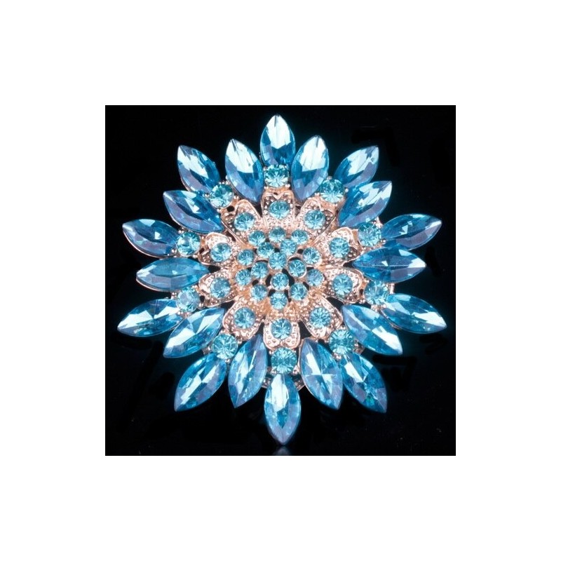 Flor de margarida grande - broche de cristal